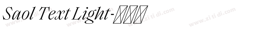 Saol Text Light字体转换